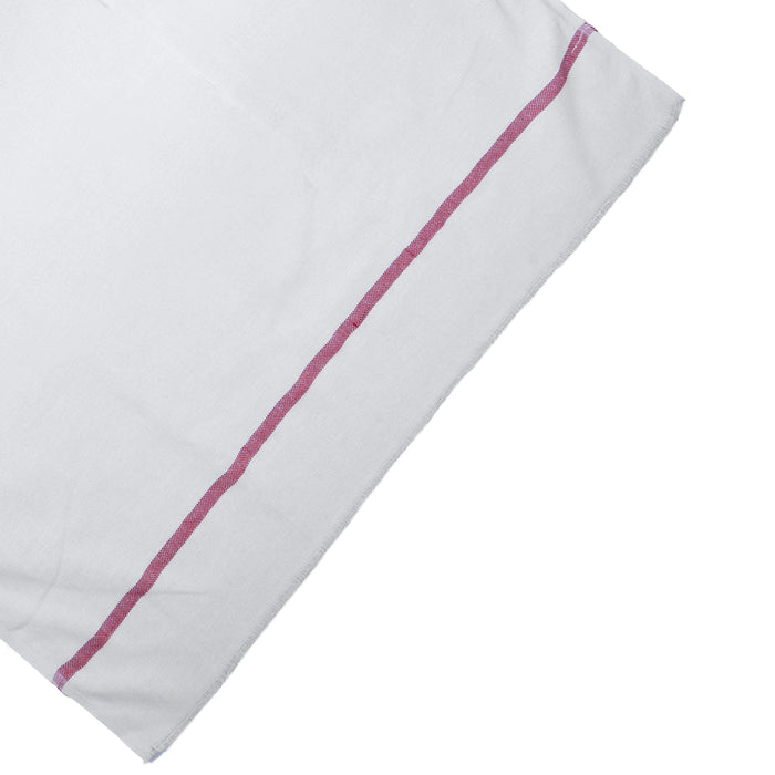 Towel - 40 Inch | White Angavastram / Gamcha / Thundu / Kasavu Shawl