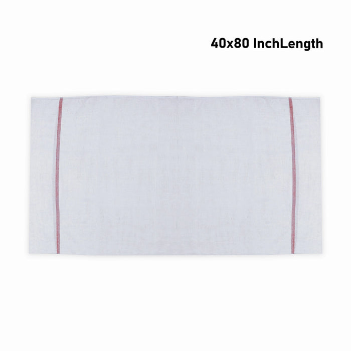Towel - 40 x 80 Inches | Thundu / White Angavastram / Kasavu Shawl for Men - Shawls & Towels