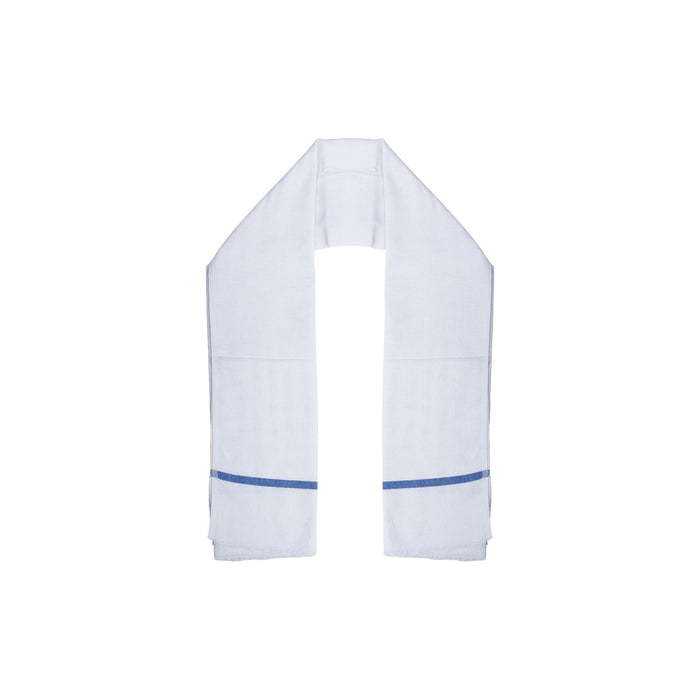 Towel - 40 Inch | White Colour Kasavu Shawl / Angavastram / Gamcha / Thundu