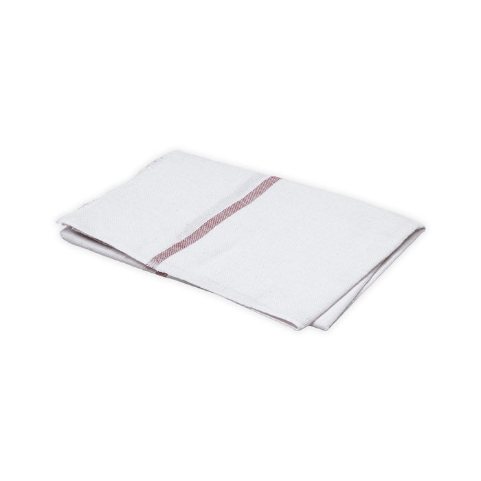Towel - 28 x 46 Inches | Angavastram / White Colour Thundu / Kasavu Shawl for Men - Shawls & Towels