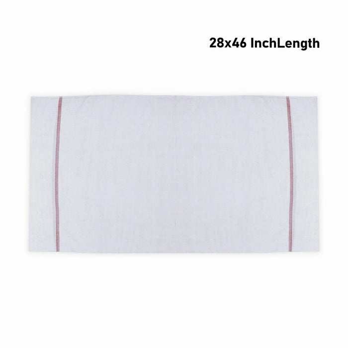 Towel - 28 x 46 Inches | Angavastram / White Colour Thundu / Kasavu Shawl for Men - Shawls & Towels