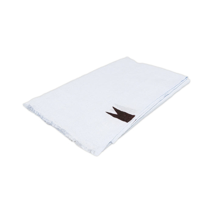 Towel - 45 x 90 Inches | White Colour Angavastram / Chittai Kasavu Shawl for Men - Shawls & Towels