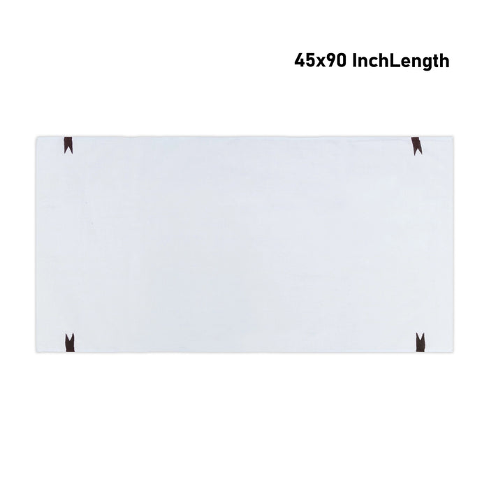 Towel - 45 x 90 Inches | White Colour Angavastram / Chittai Kasavu Shawl for Men - Shawls & Towels