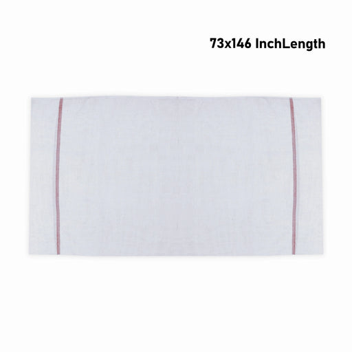 Towel - 73 x 146 Inches | White Angavastram / Thundu / Kasavu Shawl for Men - Shawls & Towels