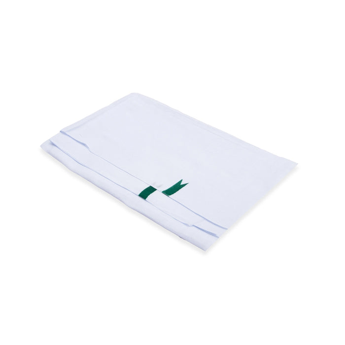 Towel - 20 x 40 Inches | White Colour Angavastram / Chittai Kasavu Shawl for Men - Shawls & Towels