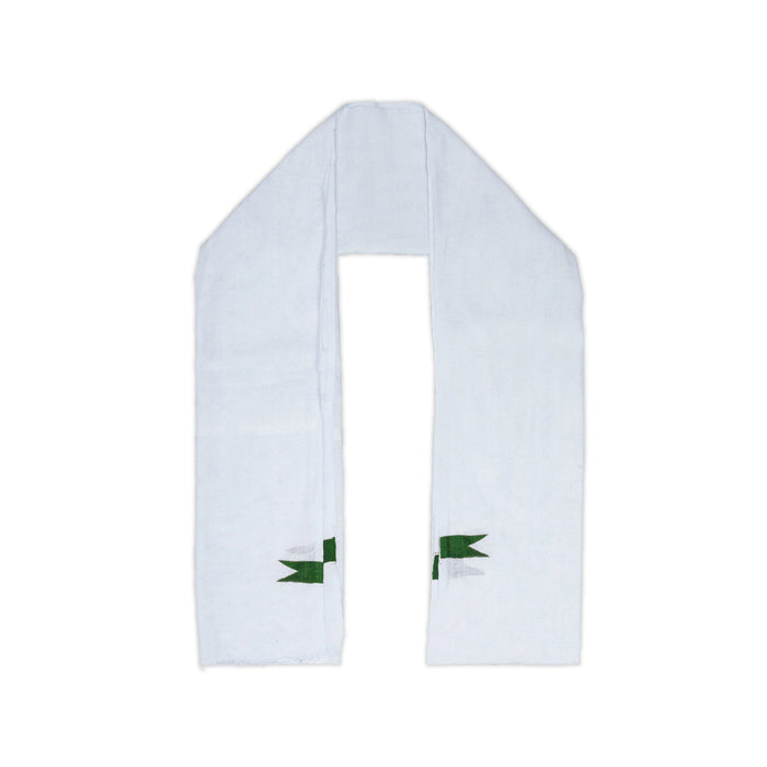 Towel - 2.5 Mtrs | White Angavastram / Chittai Kasavu Shawl / Thundu / Gamcha