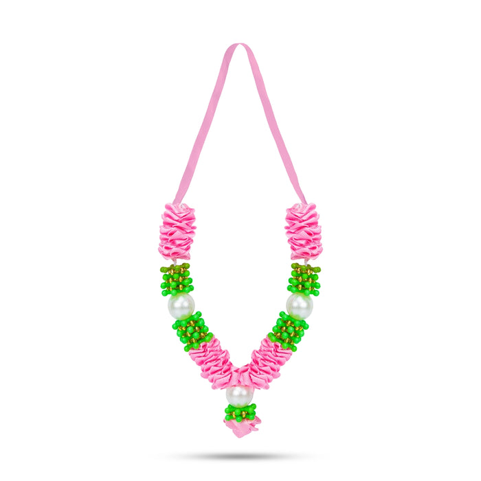 Cloth Mala - 5 Inches | Satin Mala/ Decorative Garland / Flower Mala for Pooja & Deity Decoration