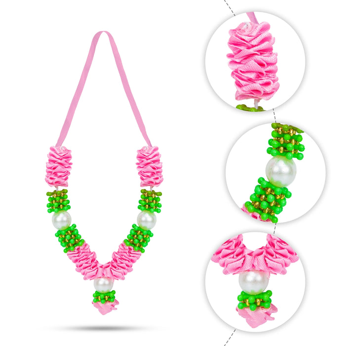 Cloth Mala - 5 Inches | Satin Mala/ Decorative Garland / Flower Mala for Pooja & Deity Decoration