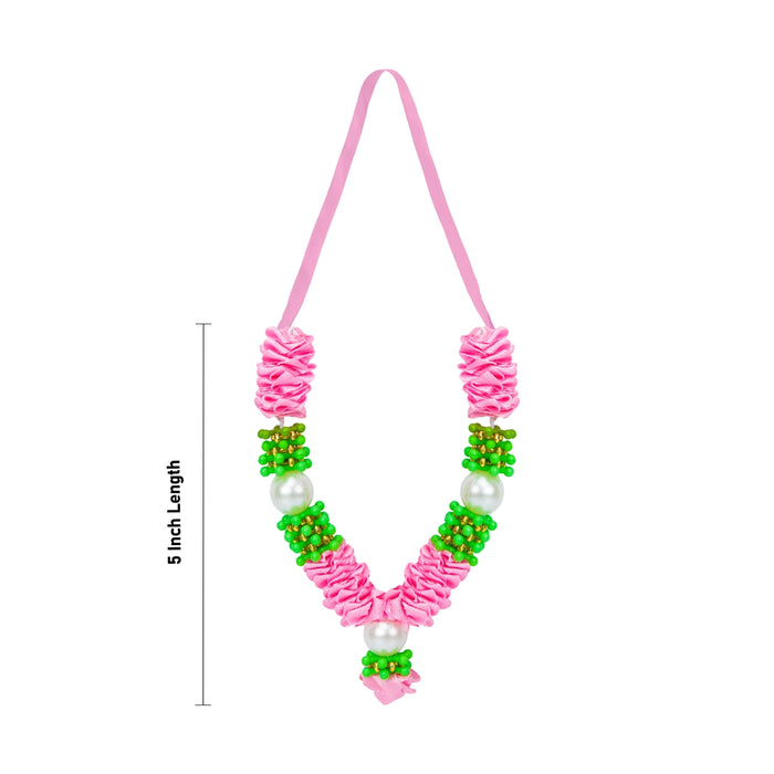 Cloth Mala - 5 Inches | Satin Mala/ Decorative Garland / Flower Mala for Pooja & Deity Decoration