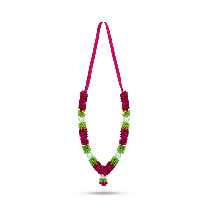 Satin Mala - 7.5 Inches | Artificial God Garland/ Decorative Mala/ Cloth Mala For Pooja & Festival Decoration