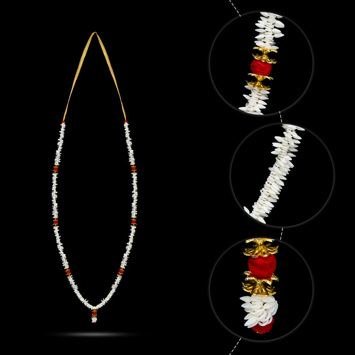 Rice Mala - 34 Inches | Rice Grain Garland/ Pooja Mala for Temple Decoration & Festive Worship