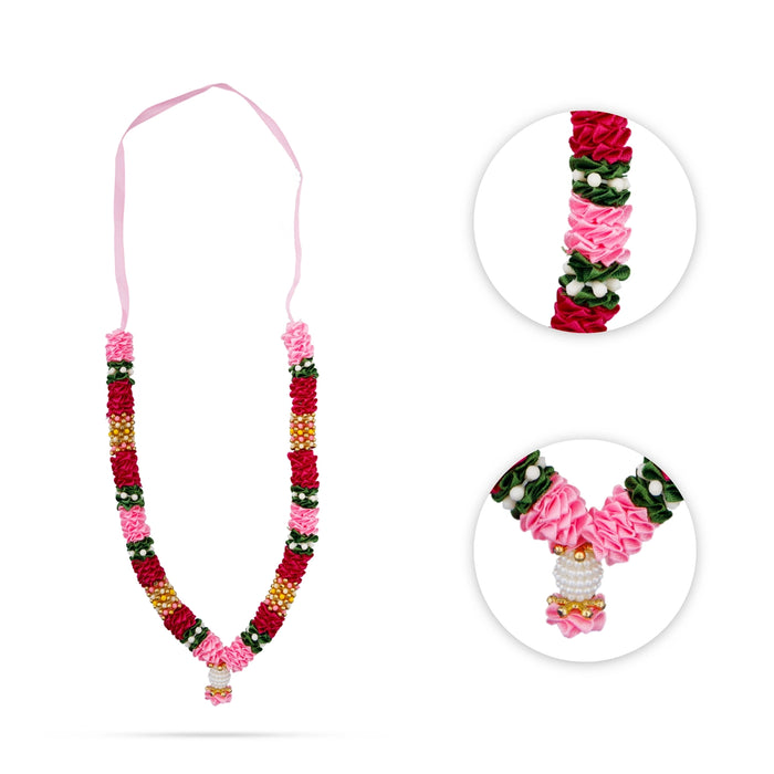 Artificial Flower Garland - 7.5 Inches | Fancy Mala/ Satin Artificial Mala for Photo Frame - Mala