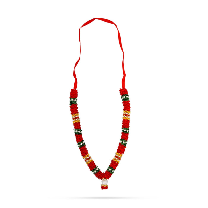 Artificial Flower Garland - 7.5 Inches | Fancy Mala/ Satin Artificial Mala for Photo Frame - Mala