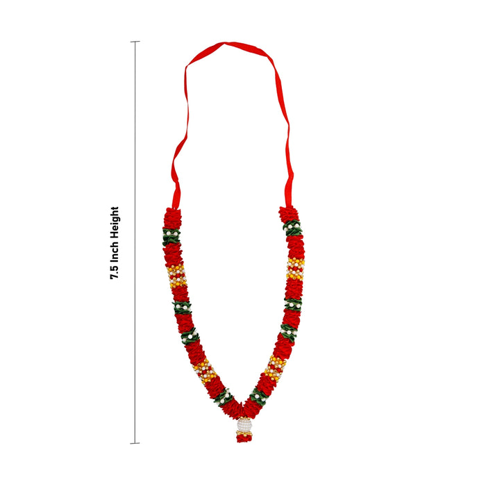 Artificial Flower Garland - 7.5 Inches | Fancy Mala/ Satin Artificial Mala for Photo Frame - Mala