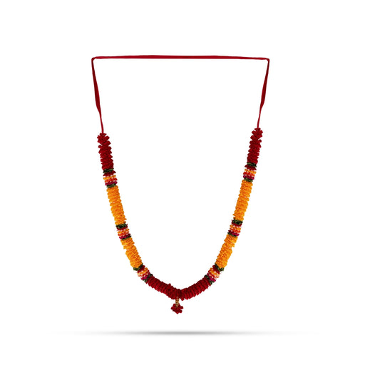 Artificial Garland - 18.5 Inches | Satin Mala / Cloth Garland / Fancy Mala for Photo Frame & Decoration - Mala