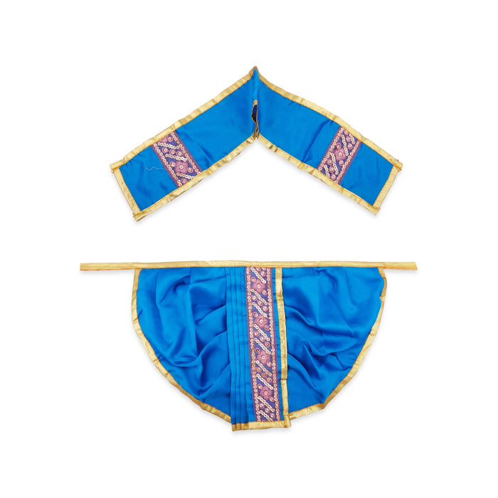 Panchakacham - 9 x 8 Inches | Jari Border Dhoti / Satin Panchakajam for Deity/ Assorted