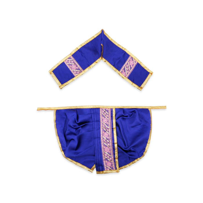 Panchakacham - 9 x 8 Inches | Jari Border Dhoti / Satin Panchakajam for Deity/ Assorted