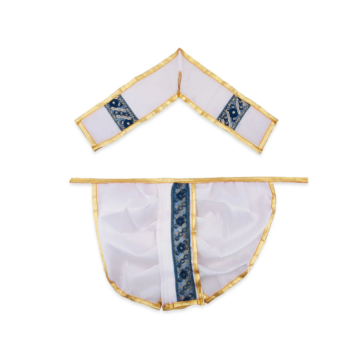 Panchakacham - 9 x 8 Inches | Jari Border Dhoti / Satin Panchakajam for Deity/ Assorted