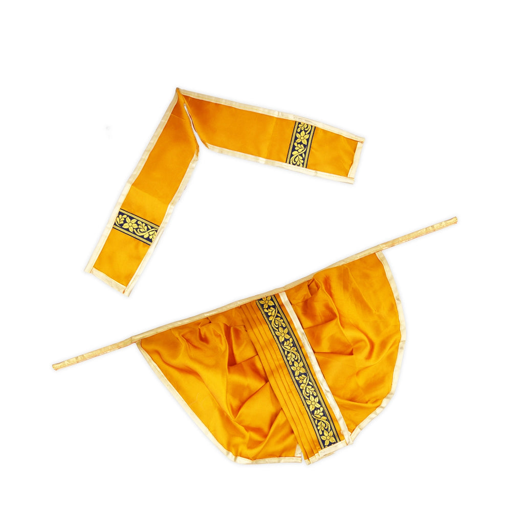 Panchakacham - 10.5 Inches | Panchakajam/ Satin with Jari Border Dhoti for Deity/ Assorted Colour