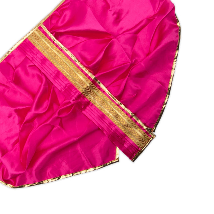 Panchakacham - 18 Inches | Satin with Jari Border Dhoti/ Veshti for Deities