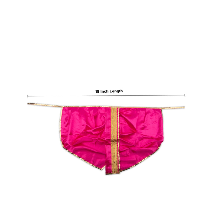 Panchakacham - 18 Inches | Satin with Jari Border Dhoti/ Veshti for Deities