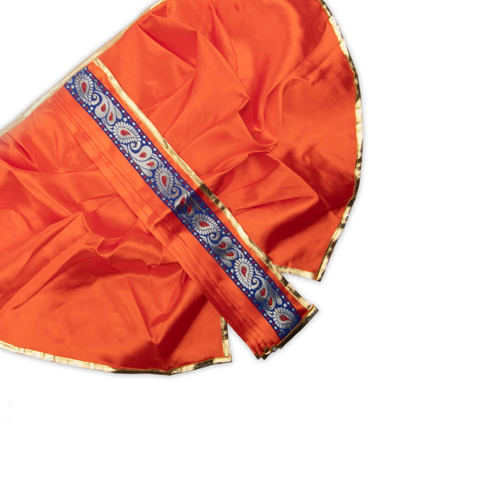 Panchakacham - 18 Inches | Satin with Jari Border Dhoti/ Veshti for Deities