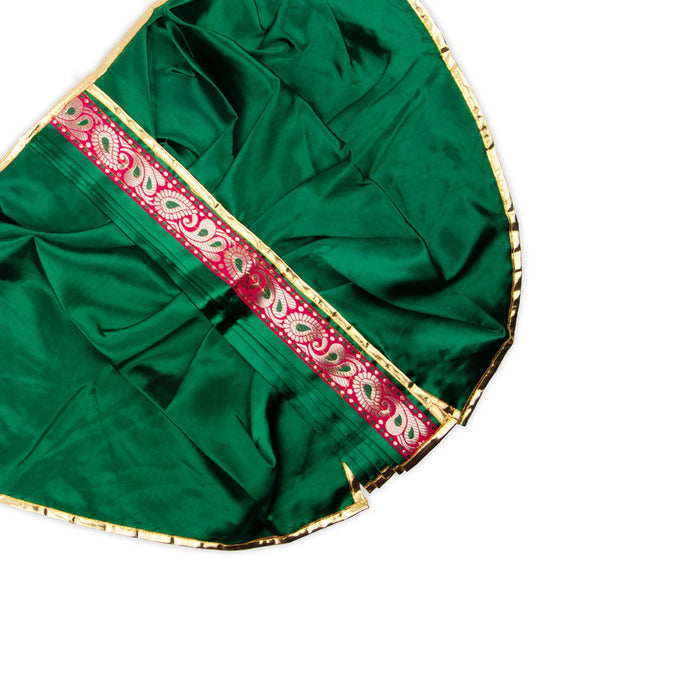 Panchakacham - 18 Inches | Satin with Jari Border Dhoti/ Veshti for Deities