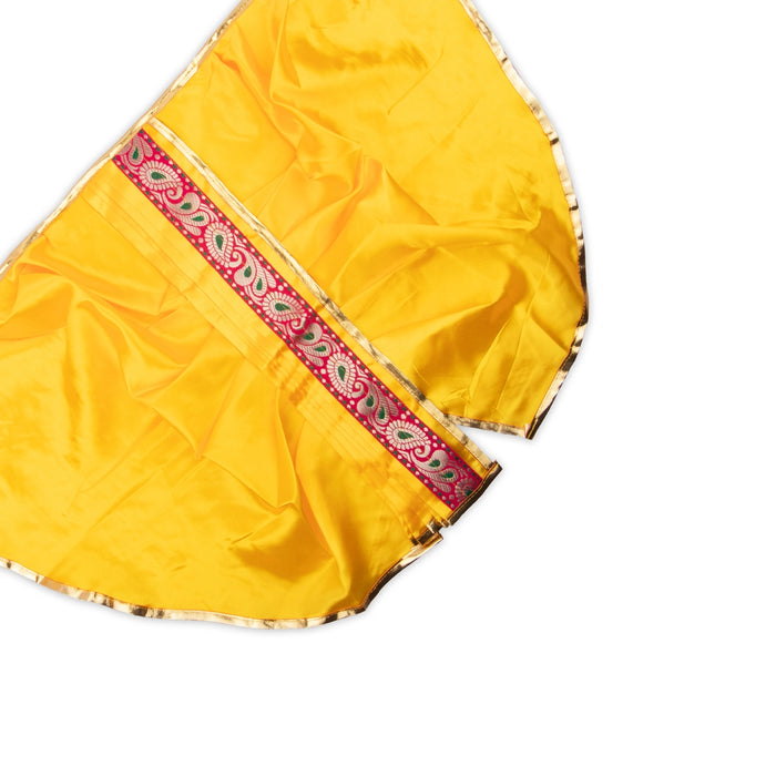 Panchakacham - 18 Inches | Satin with Jari Border Dhoti/ Veshti for Deities