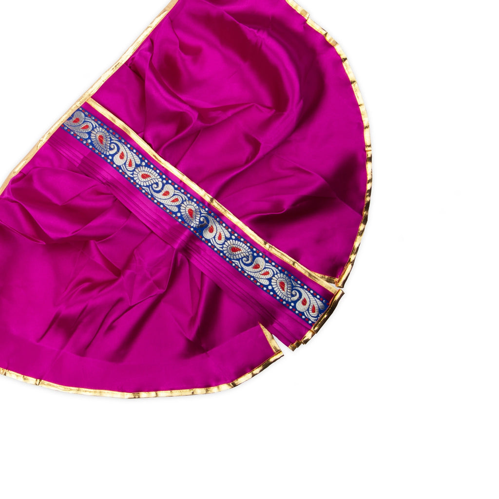 Panchakacham - 18 Inches | Satin with Jari Border Dhoti/ Veshti for Deities