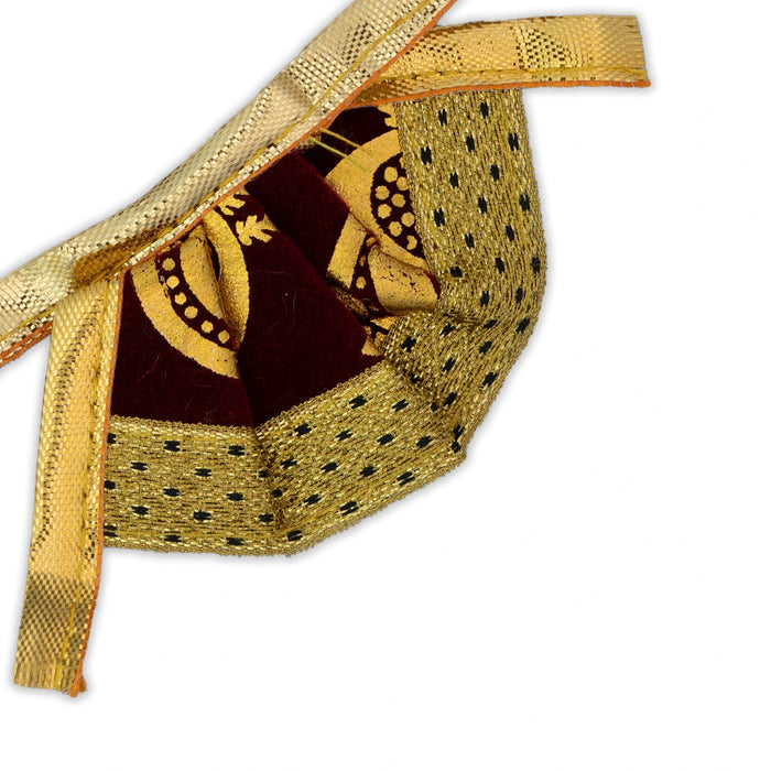 Amman Pavadai - 1.5 Inches | Velvet Mata Dress/ Golden Border Devi Vastra/ Mata Poshak for Deity/ Assorted