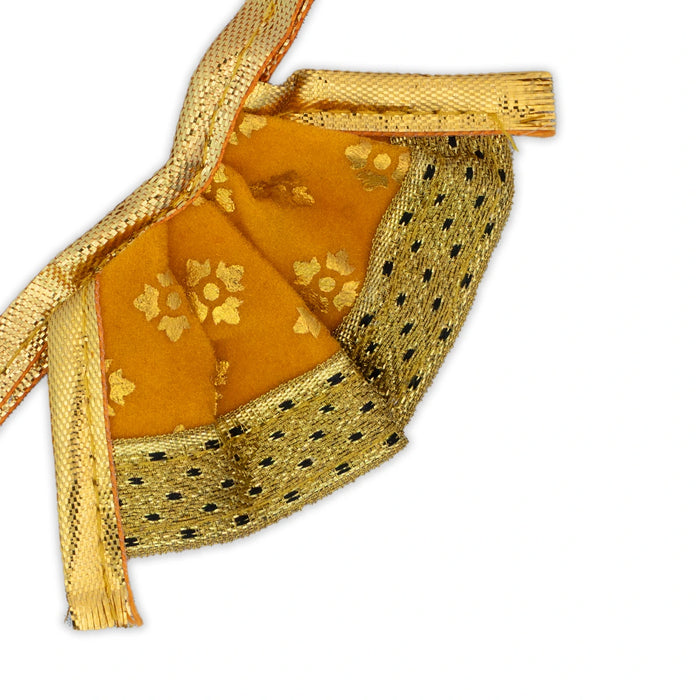Amman Pavadai - 1.5 Inches | Velvet Mata Dress/ Golden Border Devi Vastra/ Mata Poshak for Deity/ Assorted