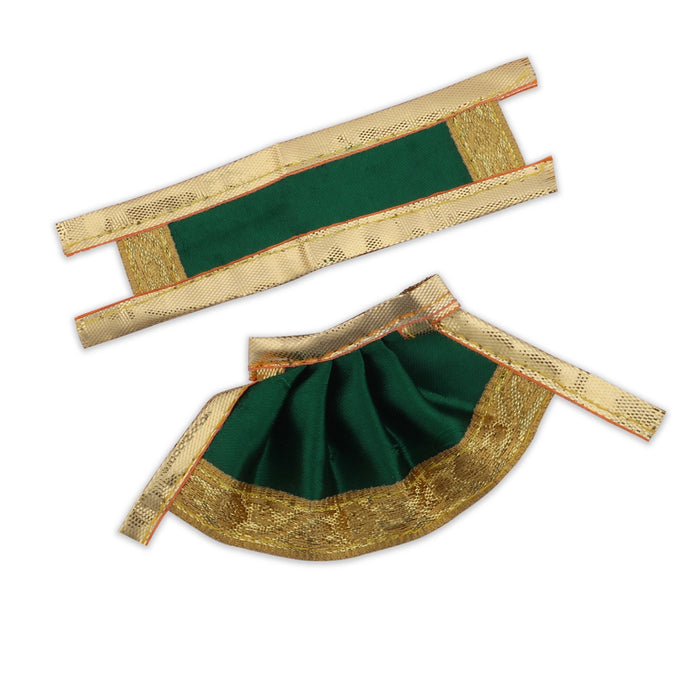 Amman Pavadai - 1.5 x 3.5 Inches | Mata Dress/ Devi Vastra/ Golden Border Mata Poshak for Deity/ Assorted