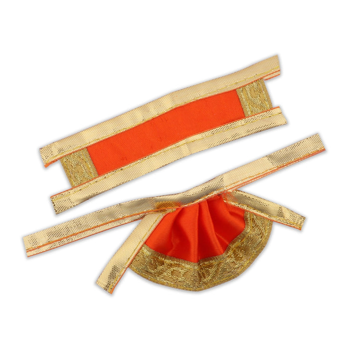 Amman Pavadai - 1.5 x 3.5 Inches | Mata Dress/ Devi Vastra/ Golden Border Mata Poshak for Deity/ Assorted