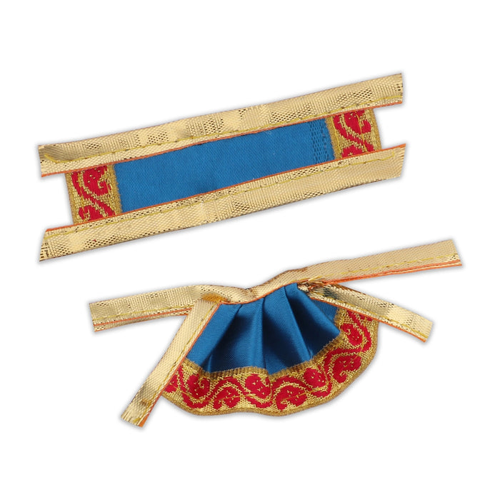 Amman Pavadai - 1.5 x 3.5 Inches | Mata Dress/ Devi Vastra/ Golden Border Mata Poshak for Deity/ Assorted