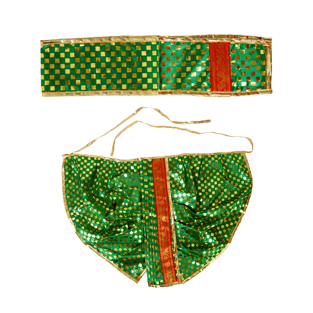 Panchakacham - 15 Inches | Panchagajam Dhoti/ Readymade Panchakacham for Deity/ Assorted Colour