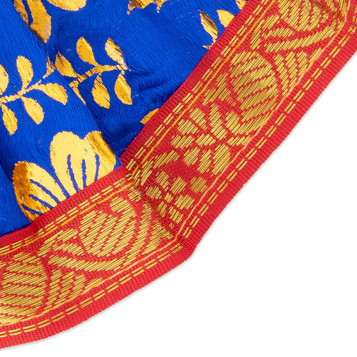 Amman Pavadai - 3 x 5 Inches | Devi Vastra/ Golden Print Border Mata Poshak for Deity/ Assorted Colour - Devi Dress