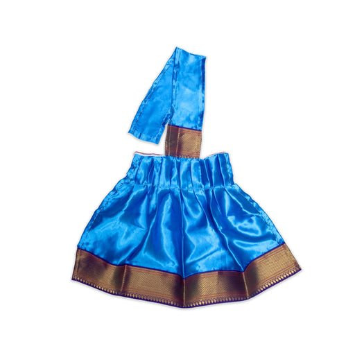 Amman pavadai Thavani - 17 inches | Deity Vastram / Devi Dress / Satin sada / Zari Border / Mata Rani Poshak - Devi Dress