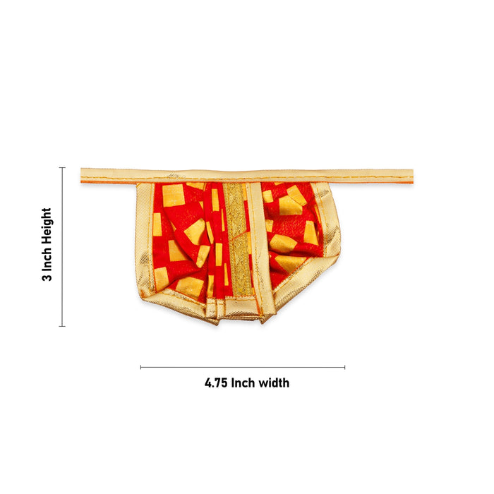 Panchakacham Dot - 3 x 4.75 Inches |Readymade Dhoti / Jari Border Panchakajam for Deity Decor/ Assorted
