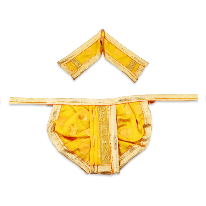 Panchakacham Dot - 3 x 4.75 Inches |Readymade Dhoti / Jari Border Panchakajam for Deity Decor/ Assorted