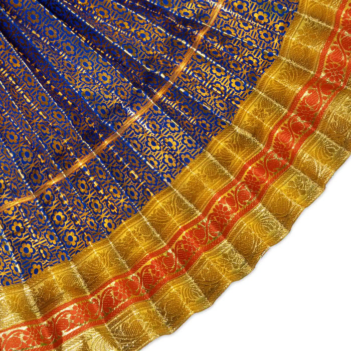 Amman pavadai - 15 inches | Deity Vastram / Devi Dress / Gold Print Zari Border / Mata Rani Poshak - Deity Jewellery & Vastra