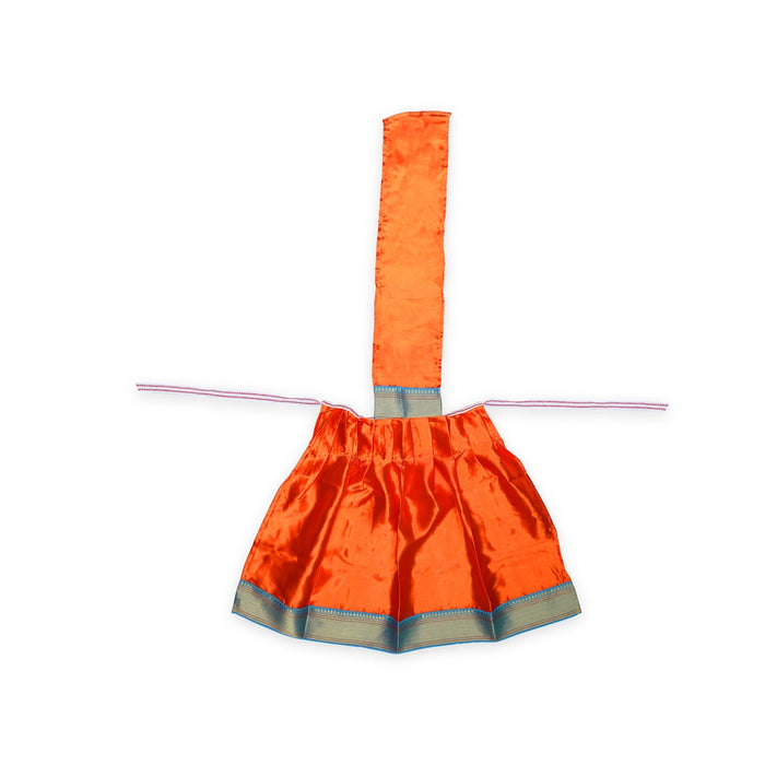 Amman pavadai Thavani - 24 inches | Deity Vastram / Devi Dress / Satin sada / Zari Border / Mata Rani Poshak - Devi Dress