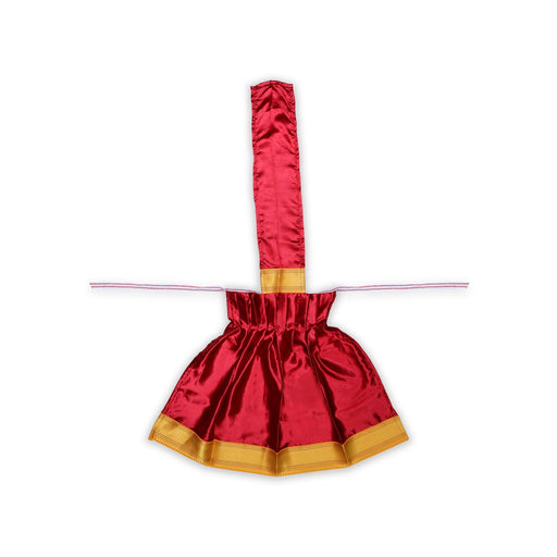 Amman pavadai Thavani - 24 inches | Deity Vastram / Devi Dress / Satin sada / Zari Border / Mata Rani Poshak - Devi Dress