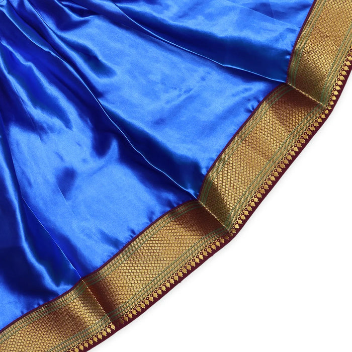 Amman pavadai Thavani - 24 inches | Deity Vastram / Devi Dress / Satin sada / Zari Border / Mata Rani Poshak - Devi Dress