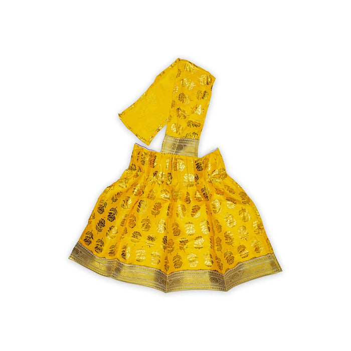 Devi Dress - 24 Inches | Jari Border Mata Dress/ Satin Amman Pavadai/ Devi Poshak For Goddess Alankaram - Devi Dress