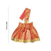 Devi Dress - 24 Inches | Jari Border Mata Dress/ Satin Amman Pavadai/ Devi Poshak For Goddess Alankaram - Devi Dress