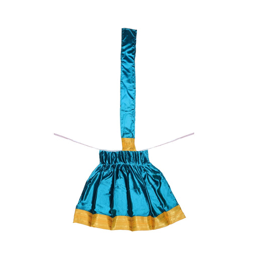 Amman pavadai Thavani - 38 inches | Deity Vastram / Devi Dress / Satin sada / Zari Border / Mata Rani Poshak - Devi Dress