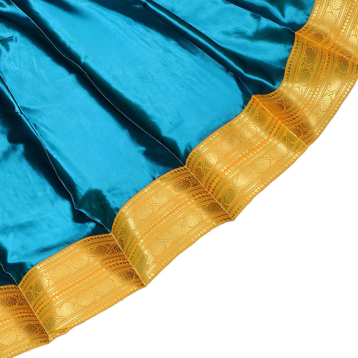 Amman pavadai Thavani - 38 inches | Deity Vastram / Devi Dress / Satin sada / Zari Border / Mata Rani Poshak - Devi Dress