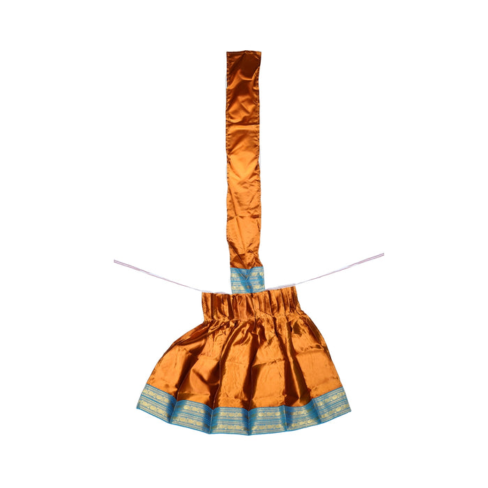 Amman pavadai Thavani - 38 inches | Deity Vastram / Devi Dress / Satin sada / Zari Border / Mata Rani Poshak - Devi Dress