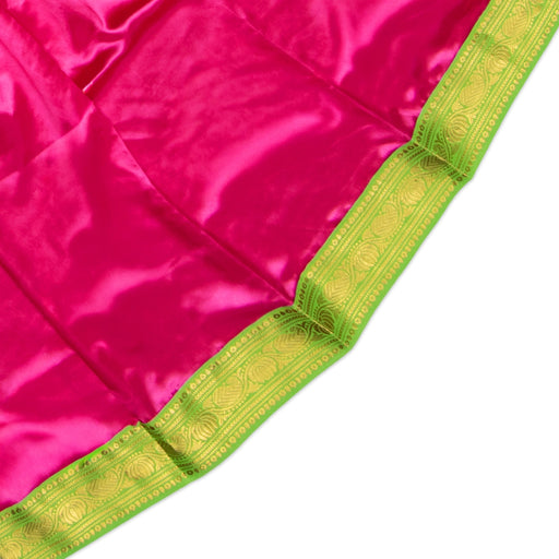 Amman pavadai Thavani - 32 inches | Deity Vastram / Devi Dress / Satin sada / Zari Border / Mata Rani Poshak - Devi Dress