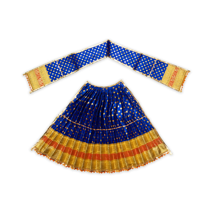 Amman pavadai - 24 inches | Deity Vastram / Devi Dress / Gold Print Zari Border / Mata Rani Poshak - Deity Jewellery & Vastra